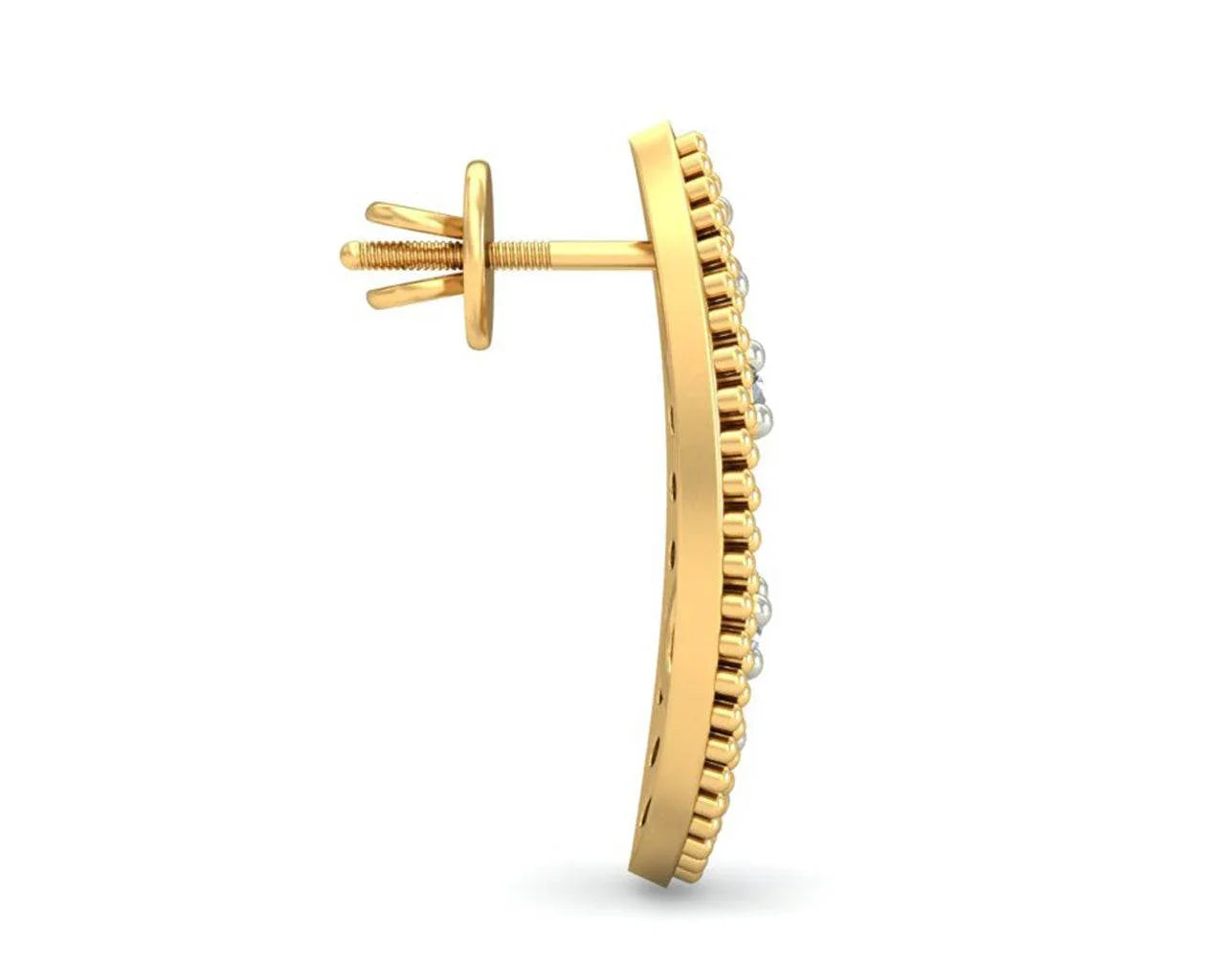 Tara Diamond Earrings In Gold - Jewelslane