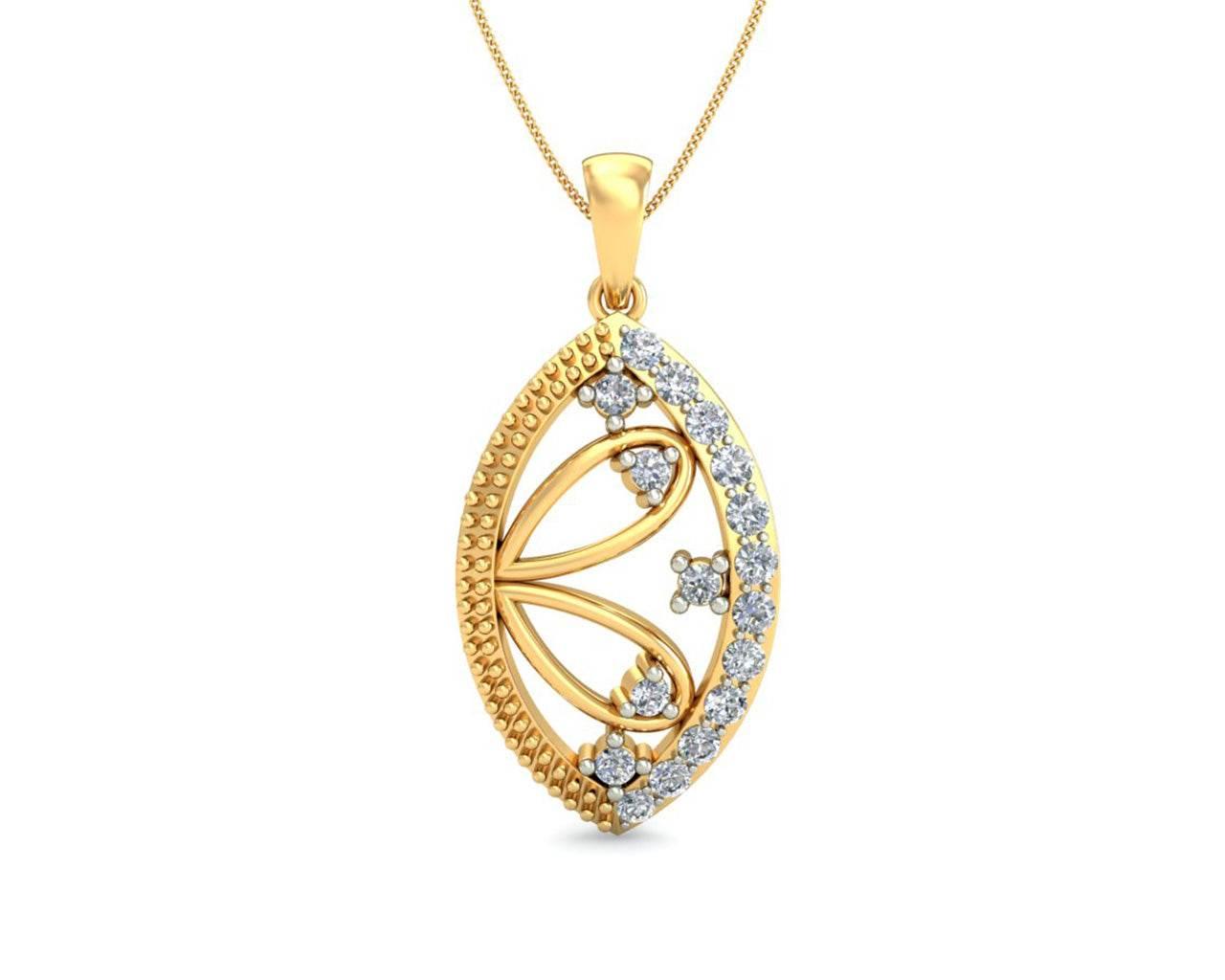 Tara Diamond Pendant In Gold - Jewelslane