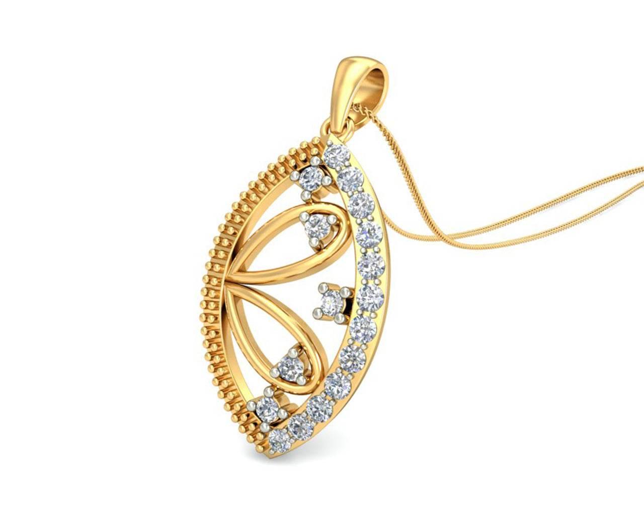 Tara Diamond Pendant In Gold - Jewelslane