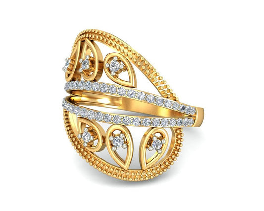 Tara Diamond Ring In Gold - Jewelslane