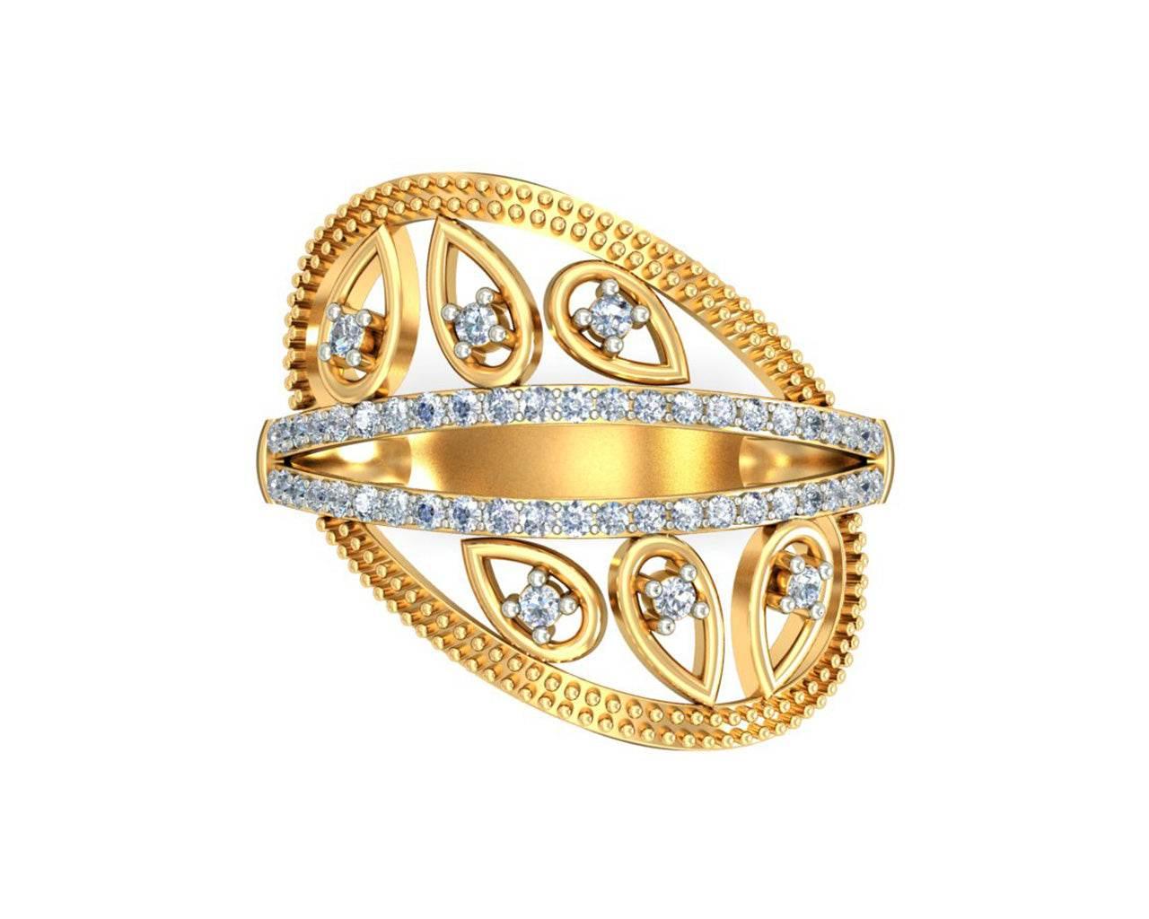Tara Diamond Ring In Gold - Jewelslane