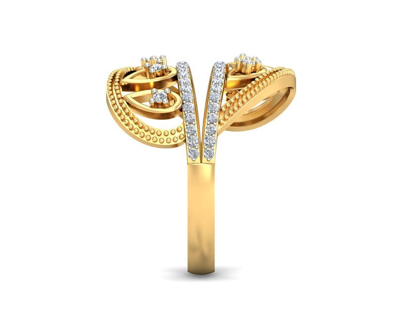 Tara Diamond Ring In Gold - Jewelslane