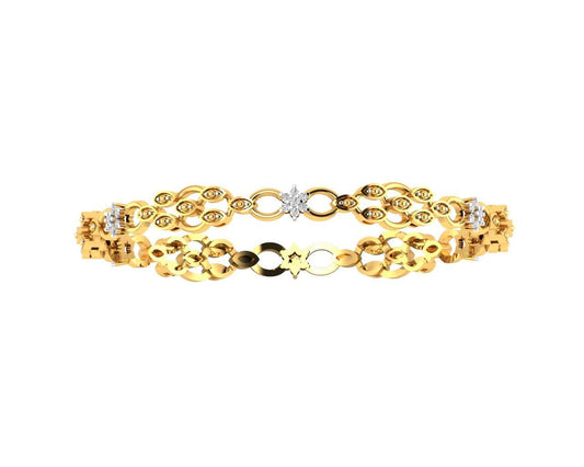 Tara Ladies Bangle in 14k Gold - Jewelslane