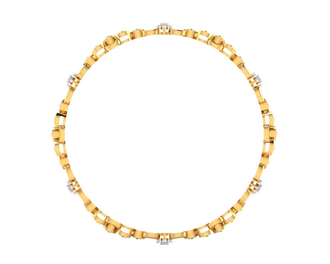 Tara Ladies Bangle in 14k Gold - Jewelslane