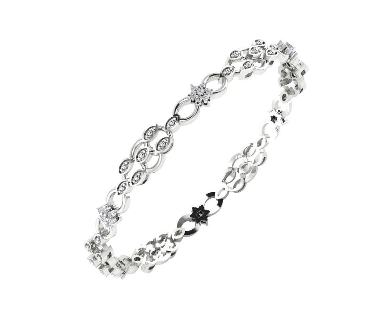 Tara Ladies Bangle in 14k Gold - Jewelslane