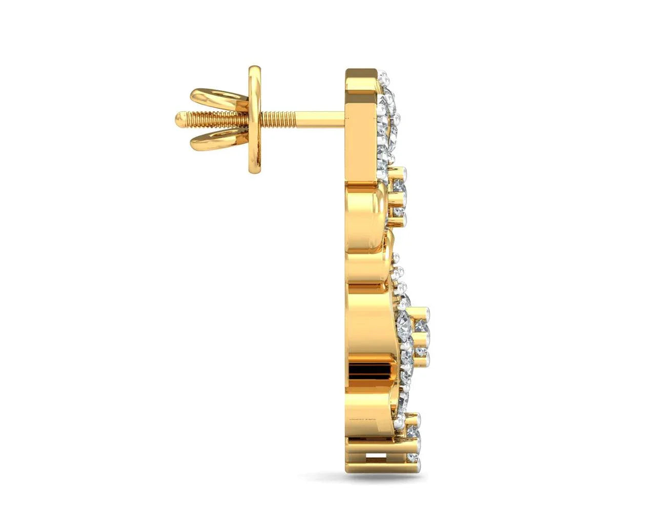 Tauri Diamond Earrings In Gold - Jewelslane