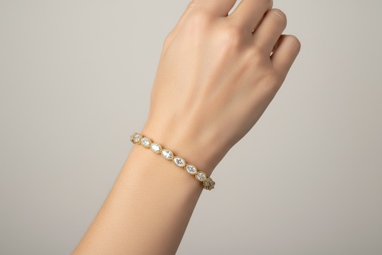 Maeve Marquise Shape Lab Diamonds Tennis Bracelet