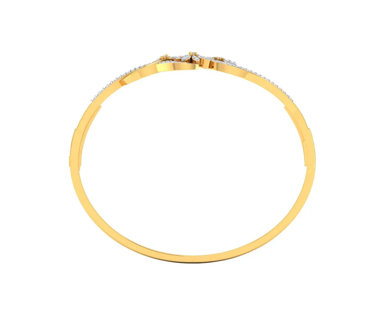 Teta Ladies Diamond Half Bangle - Jewelslane