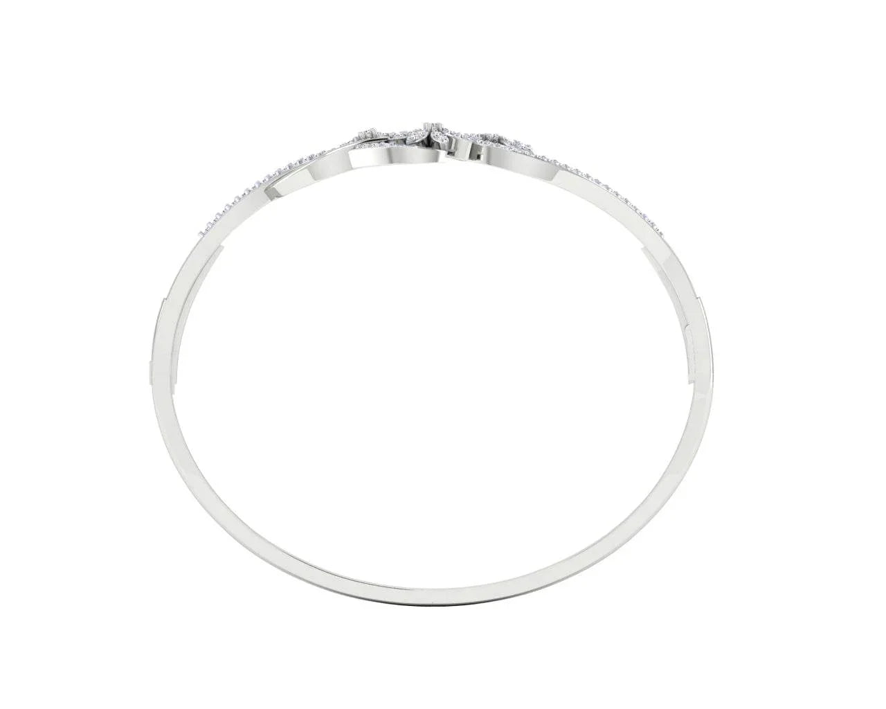Teta Ladies Diamond Half Bangle - Jewelslane