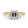Tia Emerald Cut Lab Diamond Solitaire ring - Jewelslane