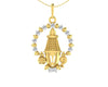 Tirupati Balaji Gold & Diamond pendant - Jewelslane