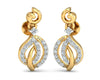 Tisha Diamond Earrings in Gold - Jewelslane