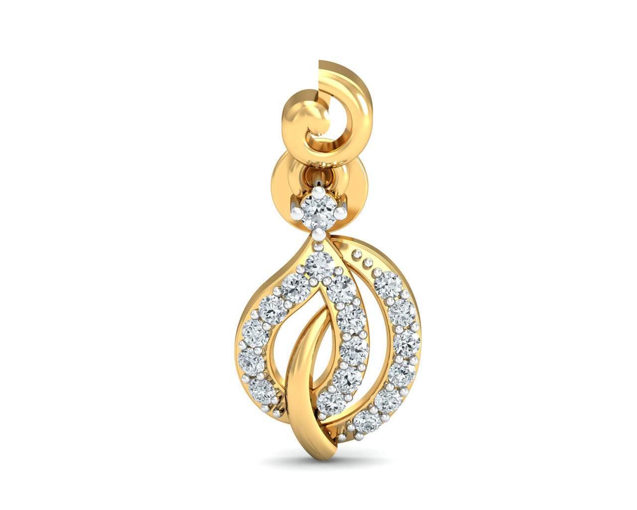 Tisha Diamond Earrings in Gold - Jewelslane