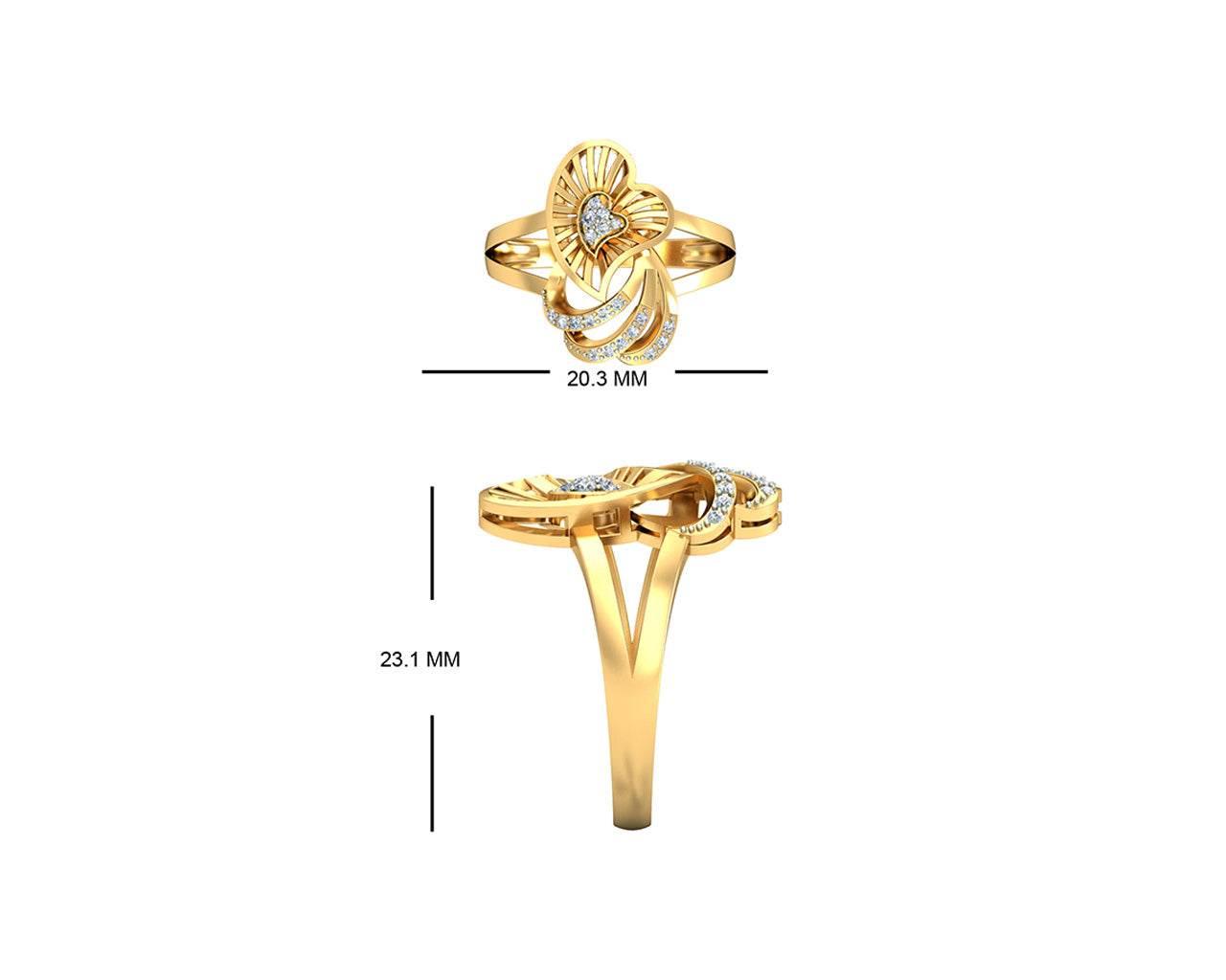 Urith Heart Design Pendant Set with diamonds in 14k gold - Jewelslane