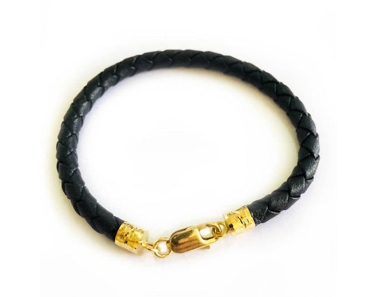 Leather Gift bracelet in Gold - Jewelslane