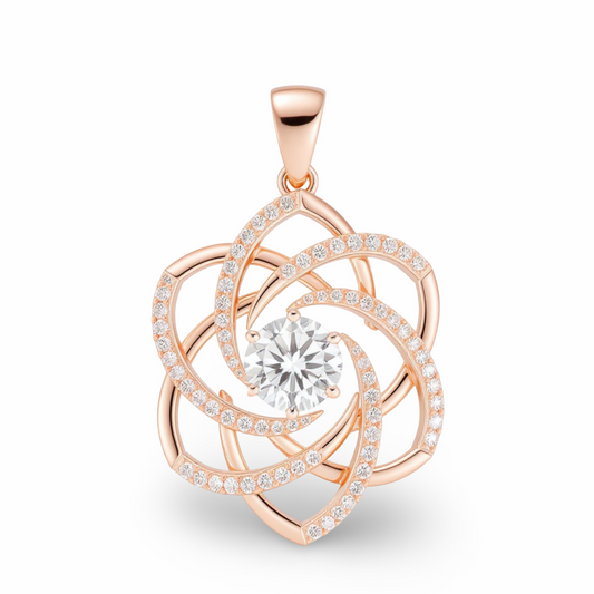 Val Lab Grown Diamond solitaire Pendant - Jewelslane
