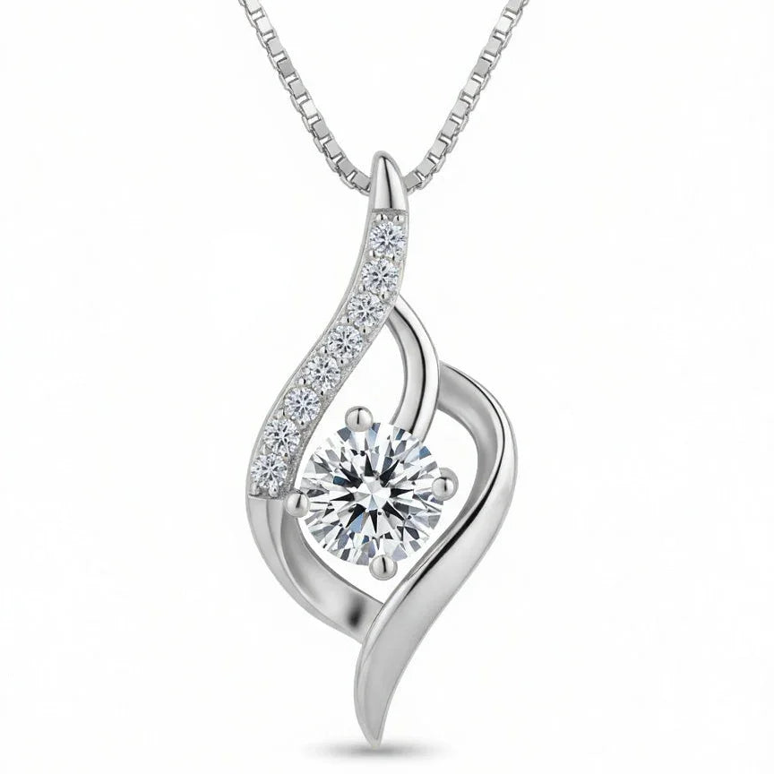 Valencia Lab Diamond Solitaire Pendant - Jewelslane