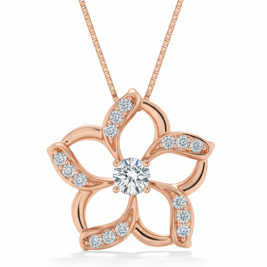Valene Lab diamond Solitaire Pendant - Jewelslane