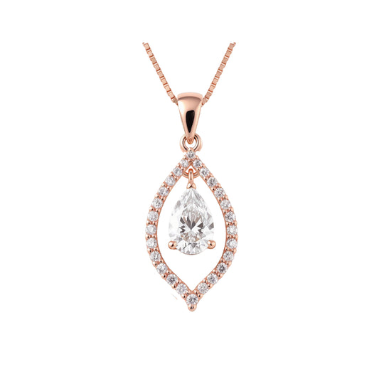 Valene Lab Grow Pear Shape Diamond Solitaire Pendant - Jewelslane