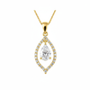 Valene Lab Grow Pear Shape Diamond Solitaire Pendant - Jewelslane