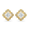 Vana Princess Cut Lab Diamond Solitaire Earrings - Jewelslane