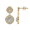 Vanhi Lab Diamond Solitaire Drop Earrings -Jewelslane