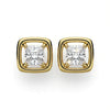 Varsha Princess Cut Lab diamond Solitaire Earrings