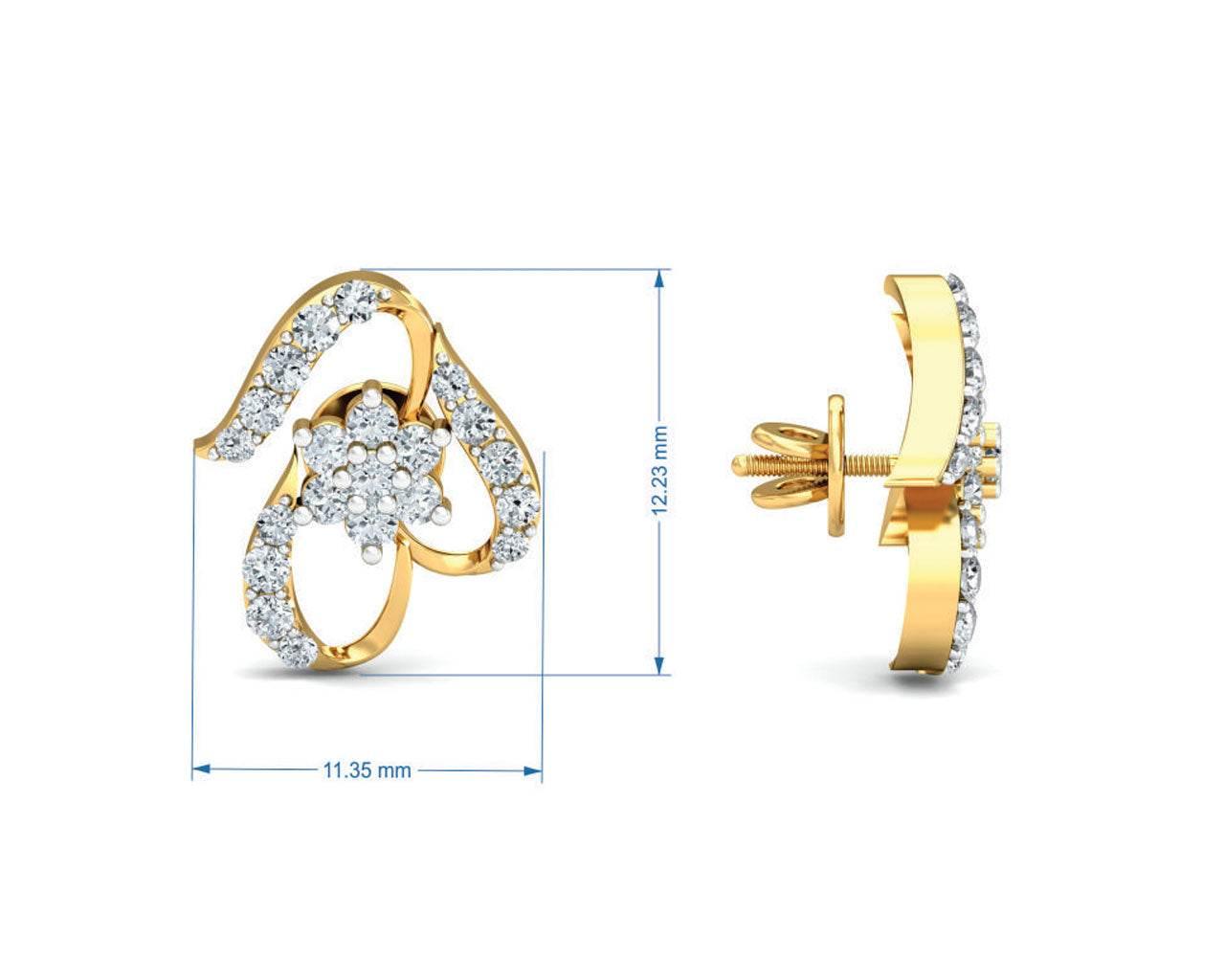 Vera Diamond Earrings in Gold - Jewelslane