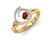 Verica ruby Ring in Gold with diamonds - Jewelslane