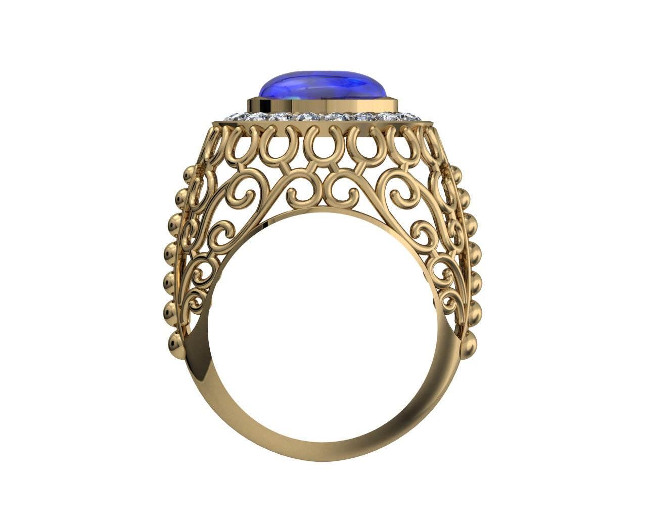 Victoria Blue Sapphire & Diamond Ring - Jewelslane