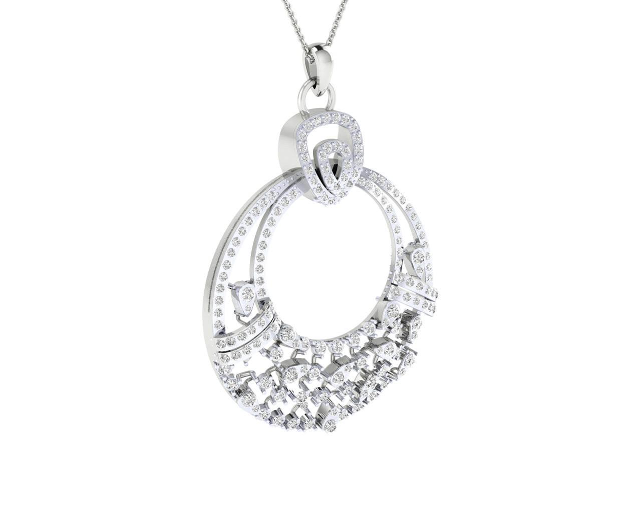 Vikki Diamond Pendant & Earrings set in gold - Jewelslane