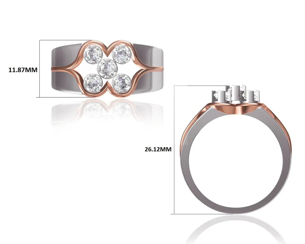 Vin diamond ring in 18k Gold - Jewelslane