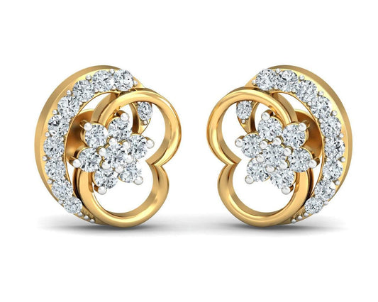 Viti Diamond earrings in gold - Jewelslane