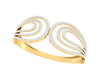 Wanda Designer Diamond half bangle in Gold - Jewelslane