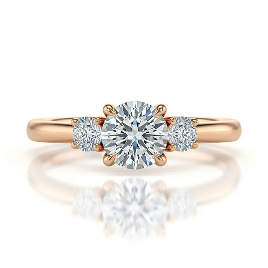 Wei Round Brilliant Cut Diamond Solitaire ring - Jewelslane