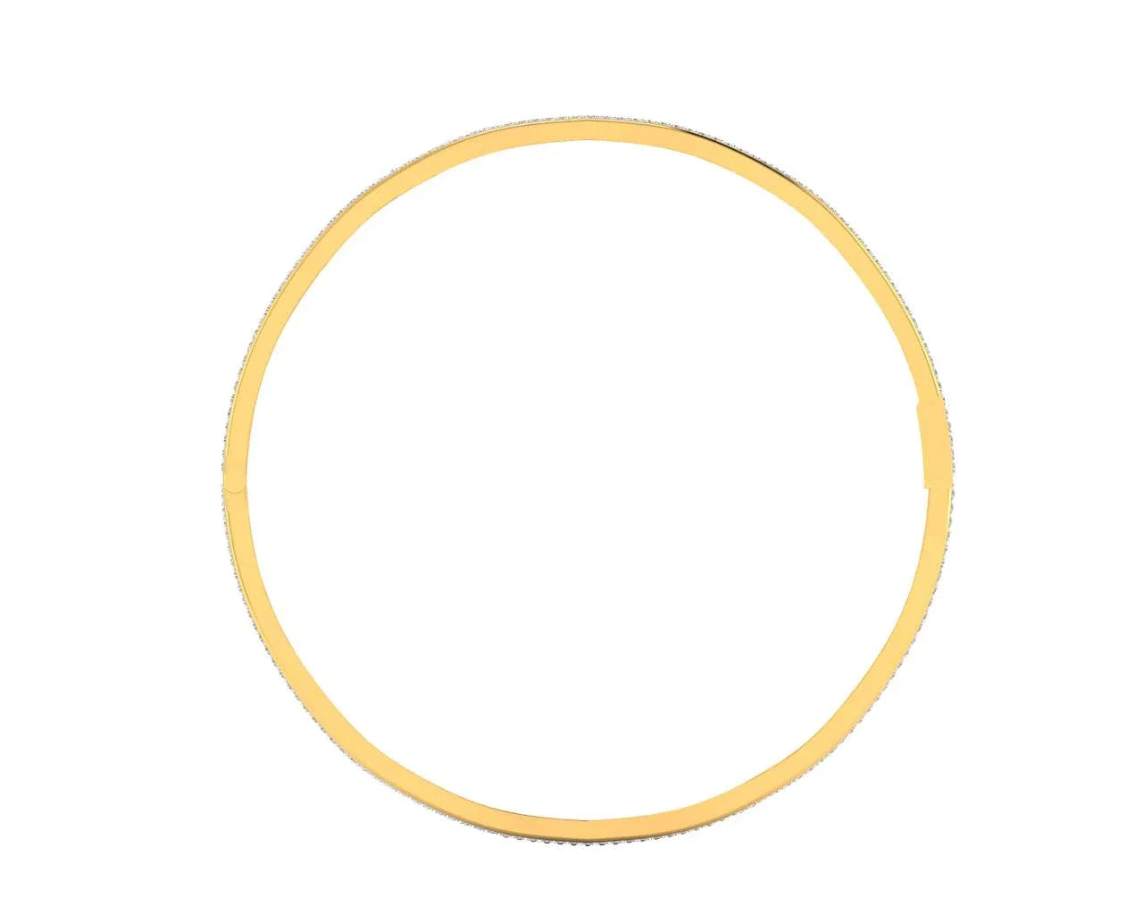 Werca Single row diamond bangle in 14k gold - Jewelslane