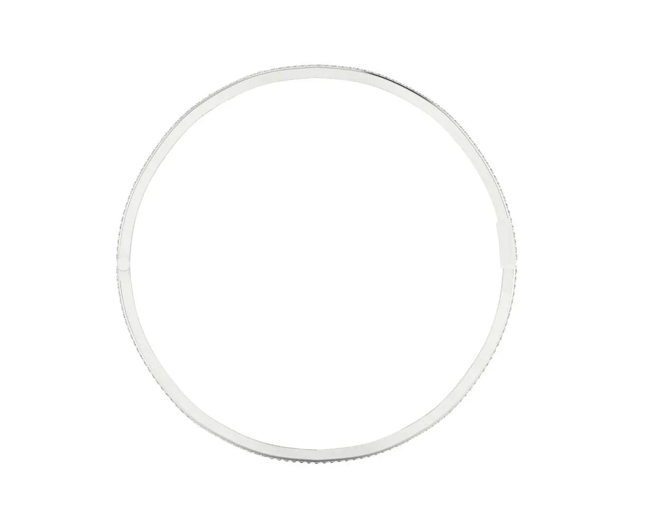 Werca Single row diamond bangle in 14k gold - Jewelslane