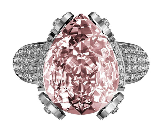 Kunzite & Diamond Ring - Jewelslane