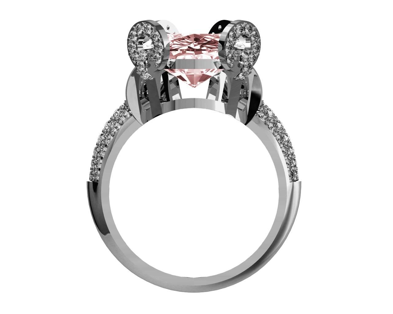 Kunzite & Diamond Ring - Jewelslane