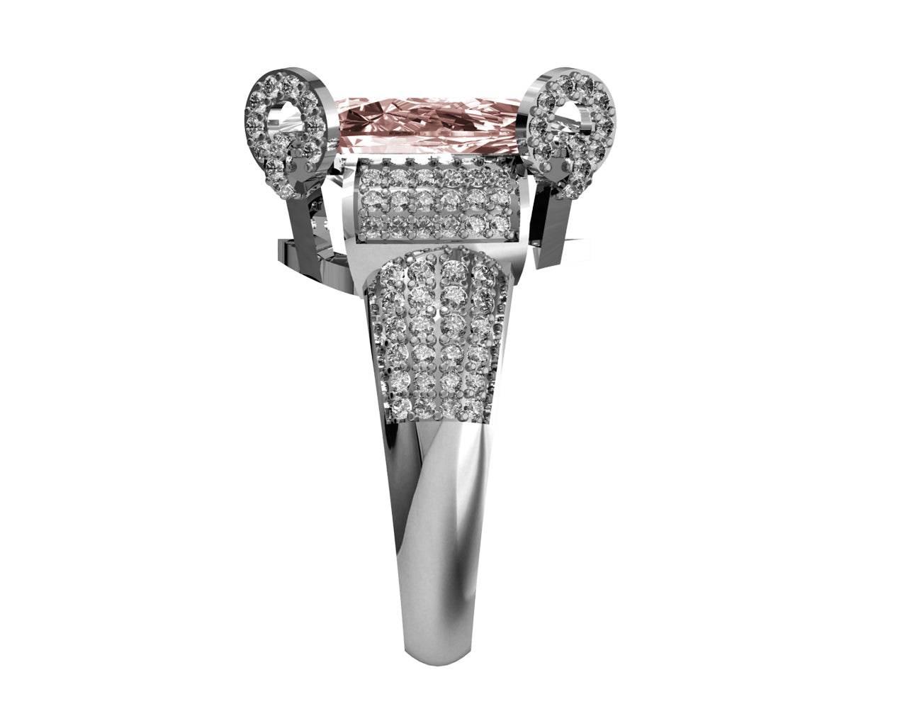 Kunzite & Diamond Ring - Jewelslane