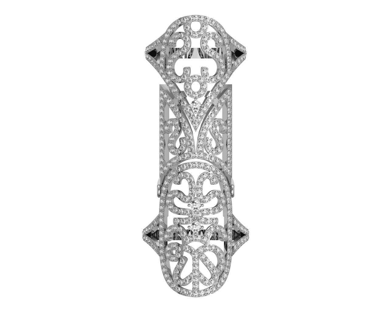 Exotic Diamond Full Finger Ring - Jewelslane