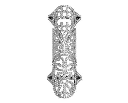 Exotic Diamond Full Finger Ring - Jewelslane