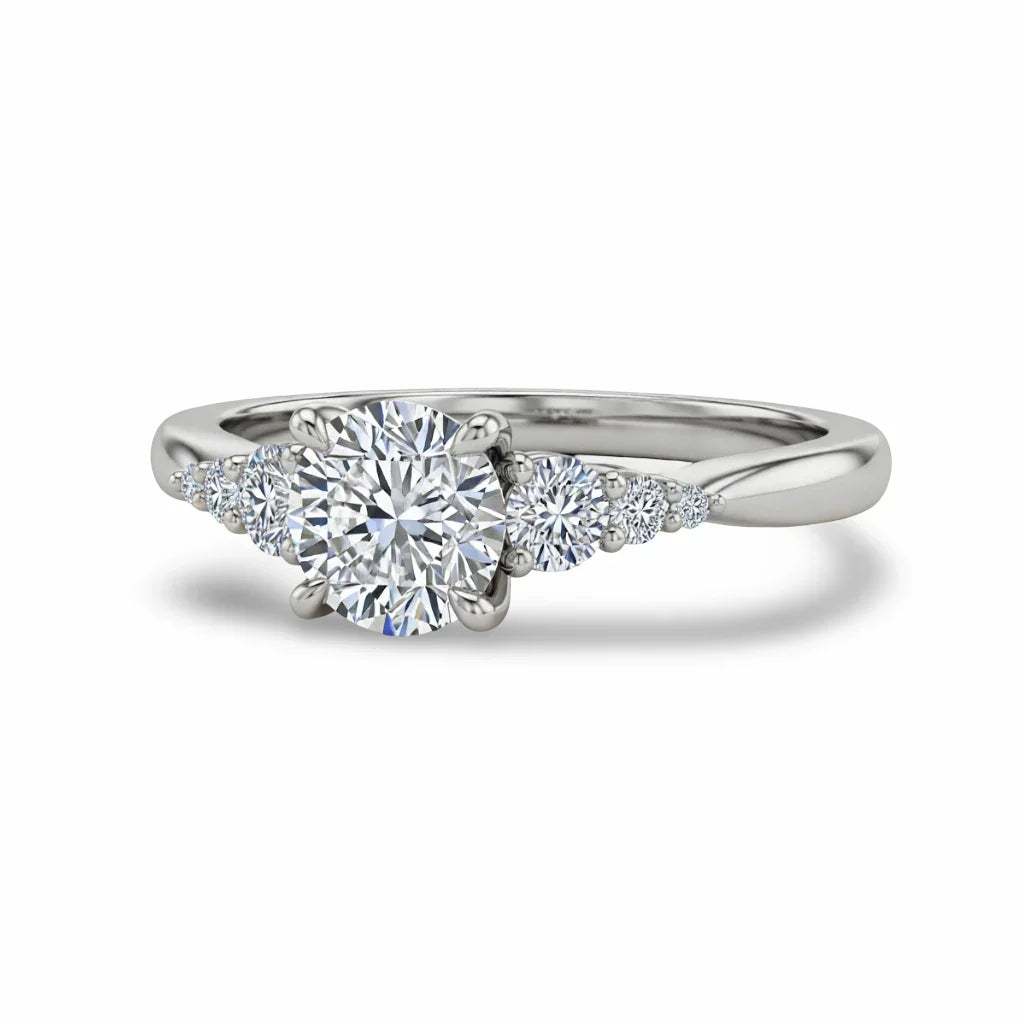 Wibe Round Brilliant Cut Diamond Solitaire Ring - Jewelslane