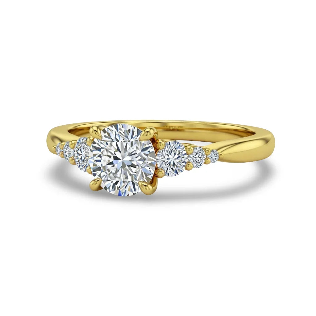 Wibe Round Brilliant Cut Diamond Solitaire Ring - Jewelslane