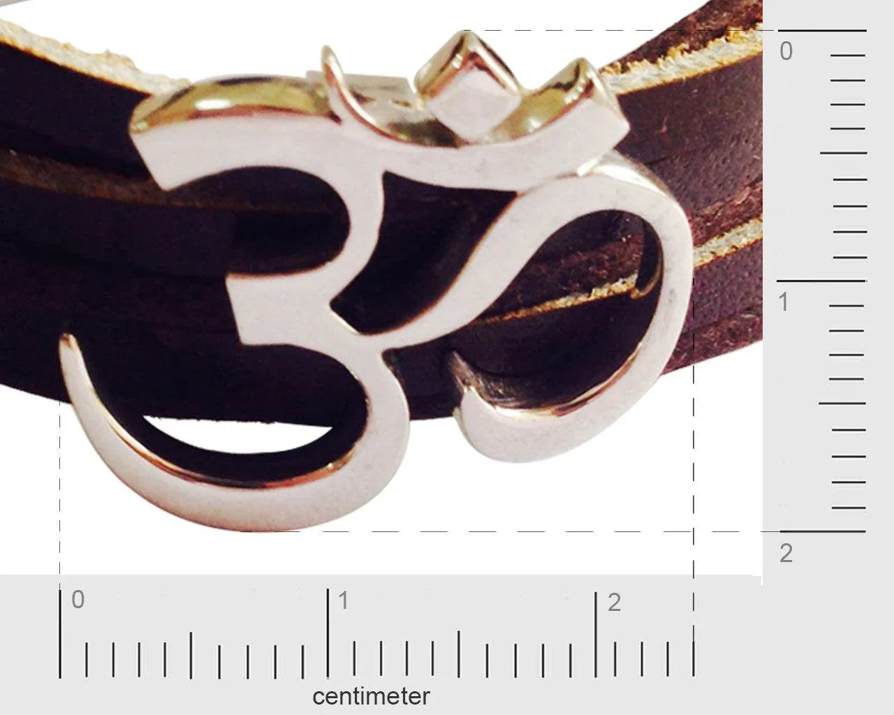 Wide Band Calligraphic OM Bracelet - Jewelslane