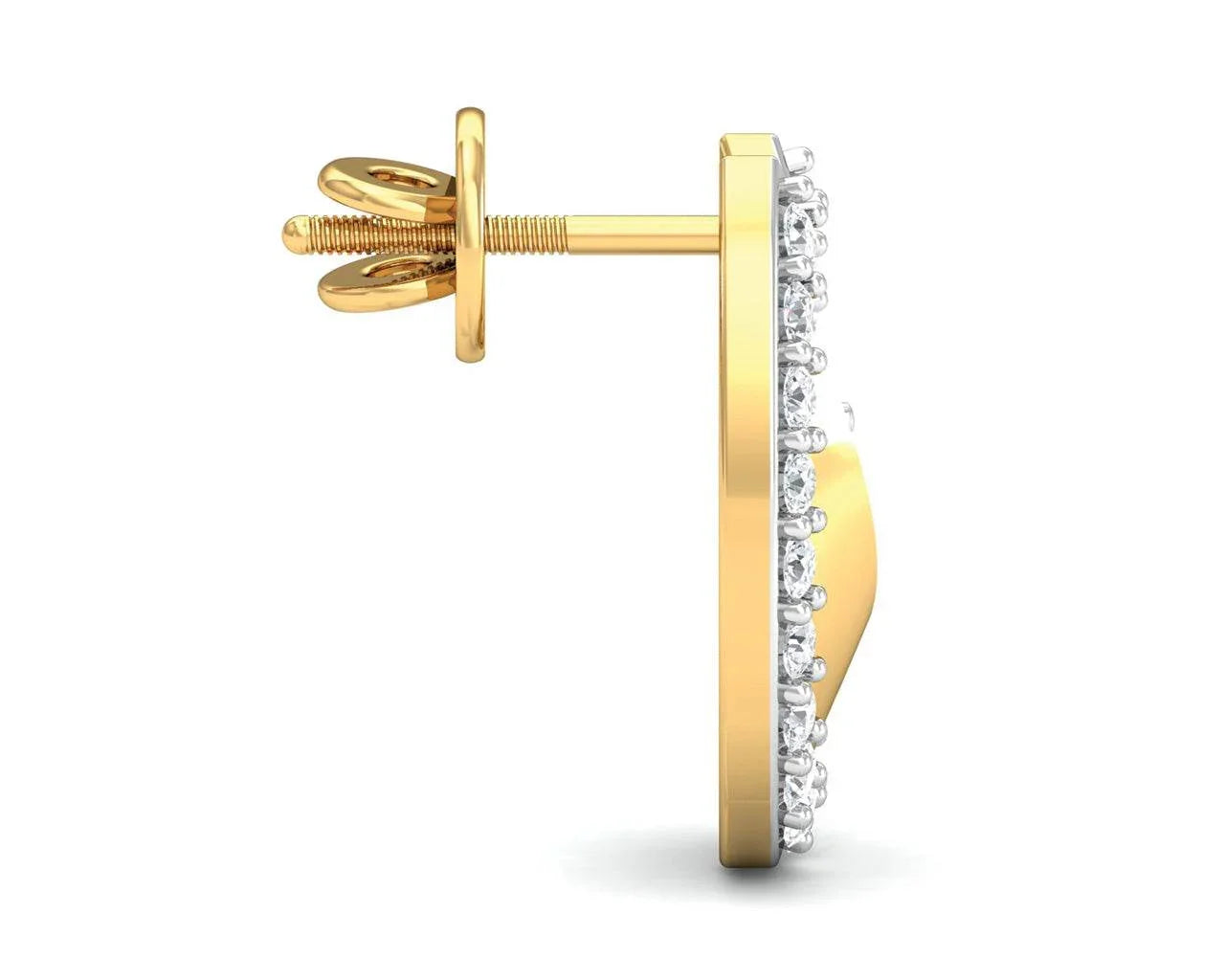 Wina Diamond Eartops in 14k Hallmarked Gold - Jewelslane