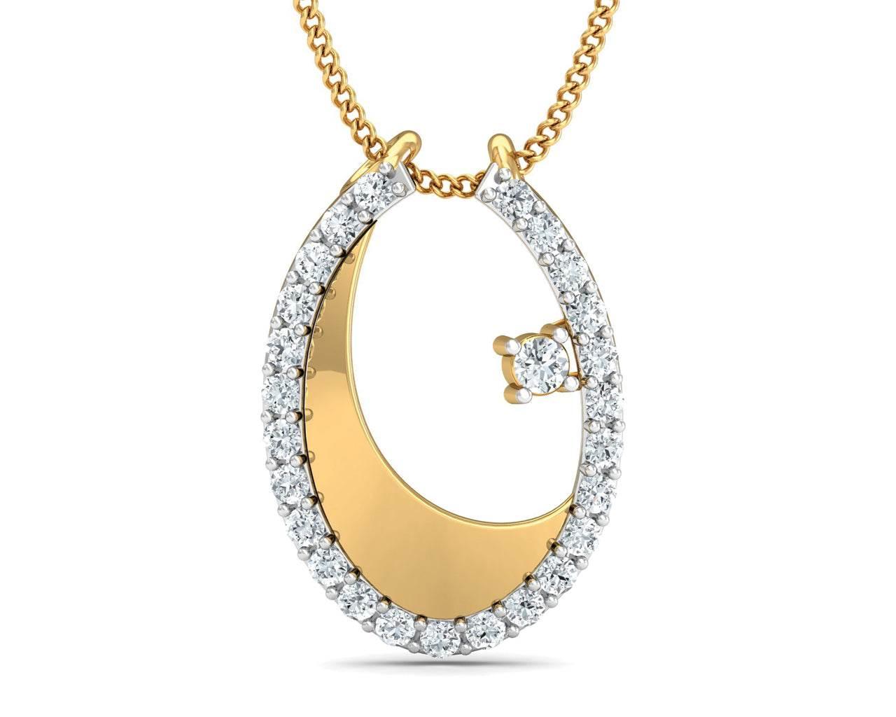 Wina diamond pendant in Gold - Jewelslane