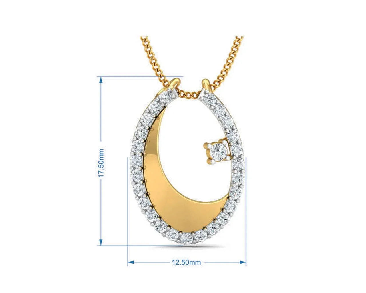Wina diamond pendant in Gold - Jewelslane