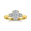 Wren Oval Shape Lab Diamond Solitaire Ring - Jewelslane