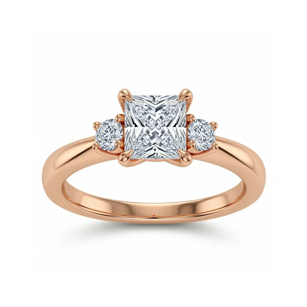 Wyla Princess Cut Lab diamond Solitaire Ring - Jewelslane